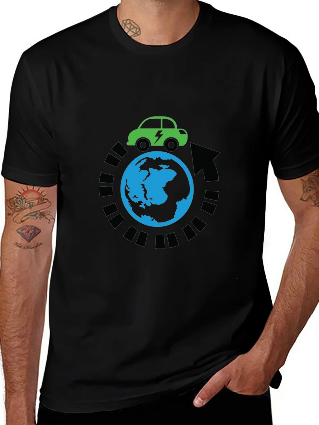Eco-Friendly Electric Car Around The World T-Shirt product image 1
