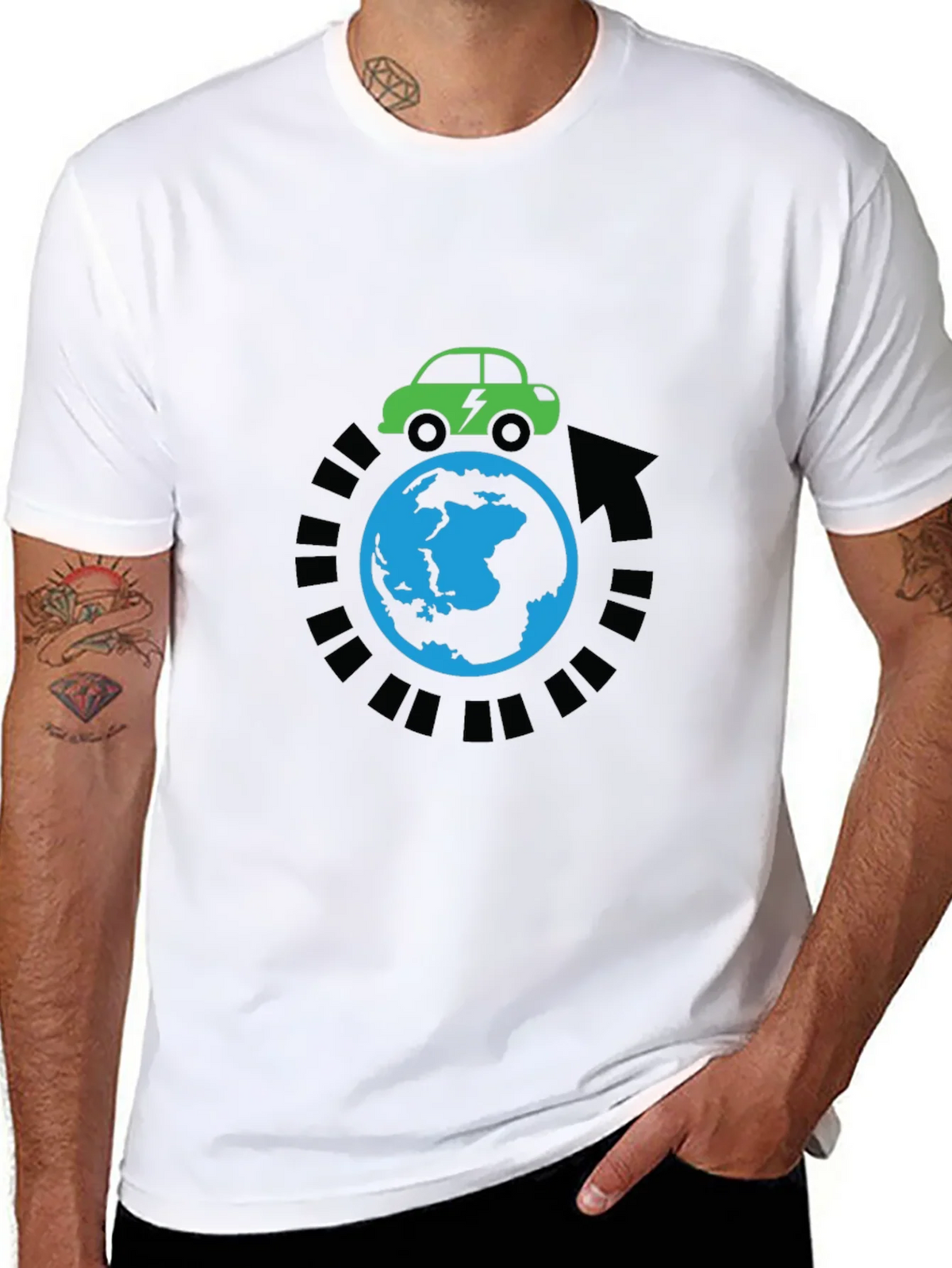 Eco-Friendly Electric Car Around The World T-Shirt product image 6
