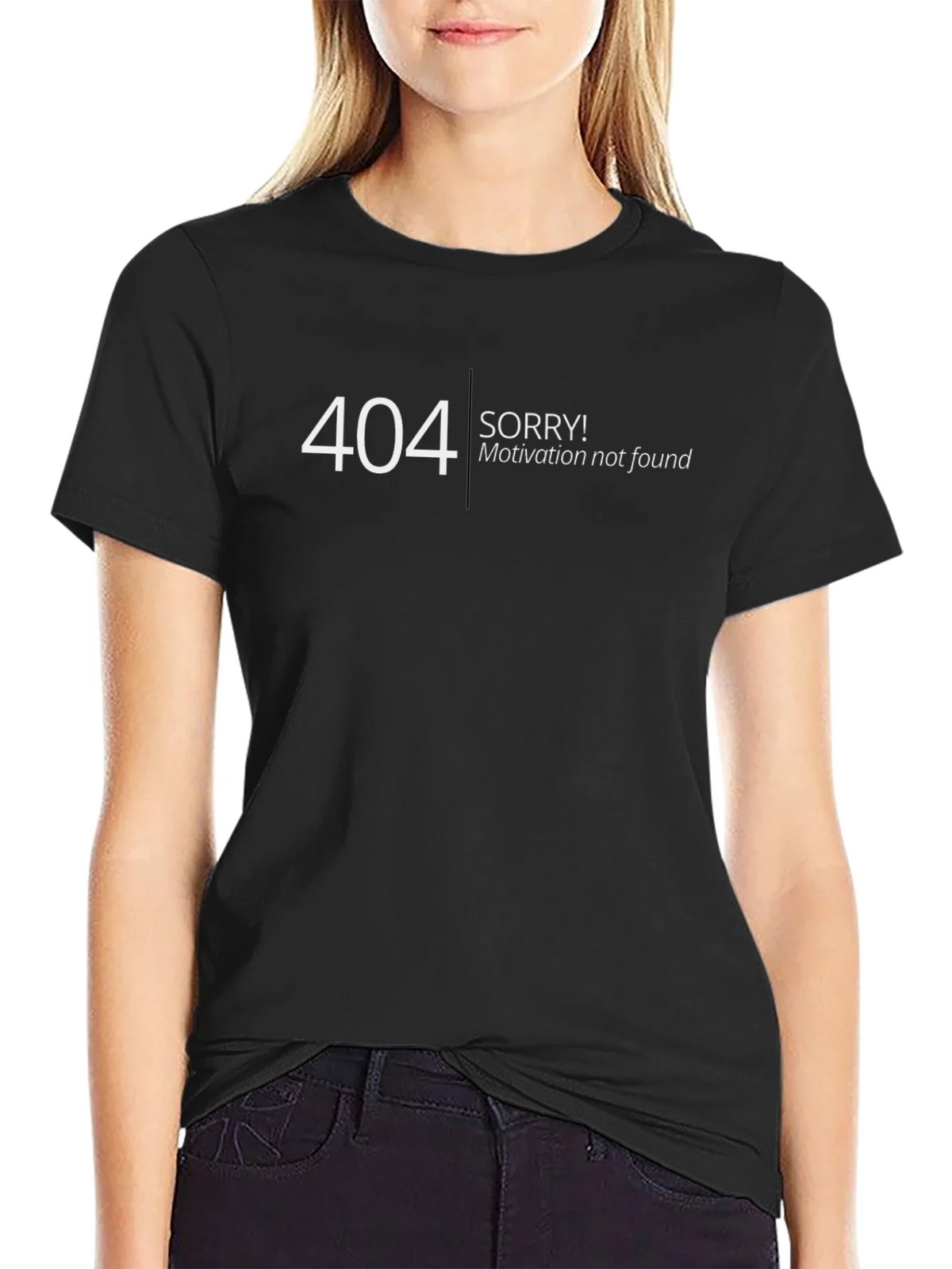 404 Motivation Not Found T-Shirt - Funny Geek Tee product image 2