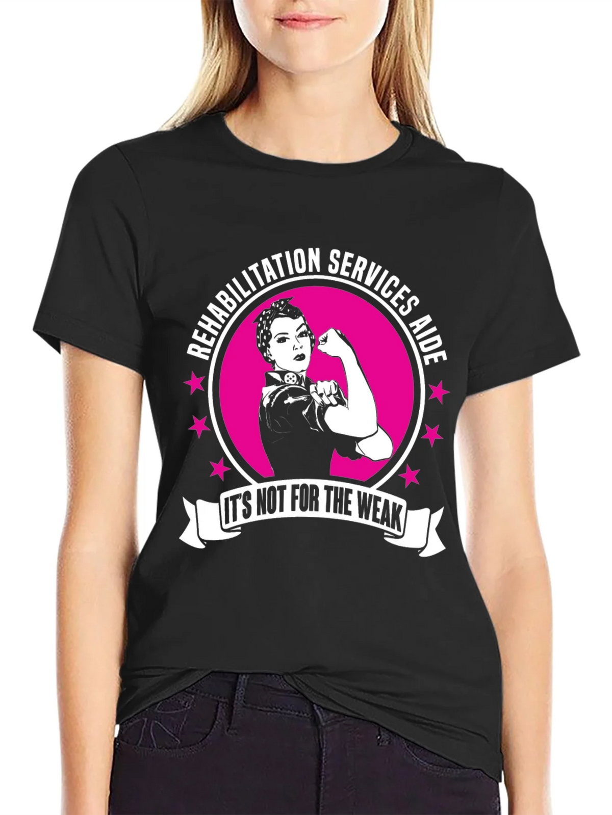 Rehabilitation Services Aide T-Shirt - Strong Women Design product image 2