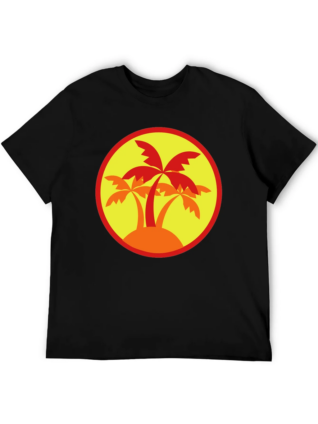 Palm Tree Graphic Tee - Black Round Neck product image 4