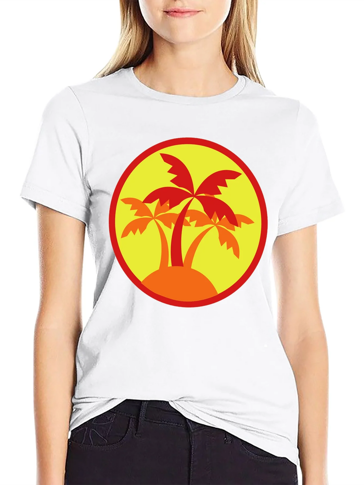 Palm Tree Graphic Tee - Black Round Neck product image 7