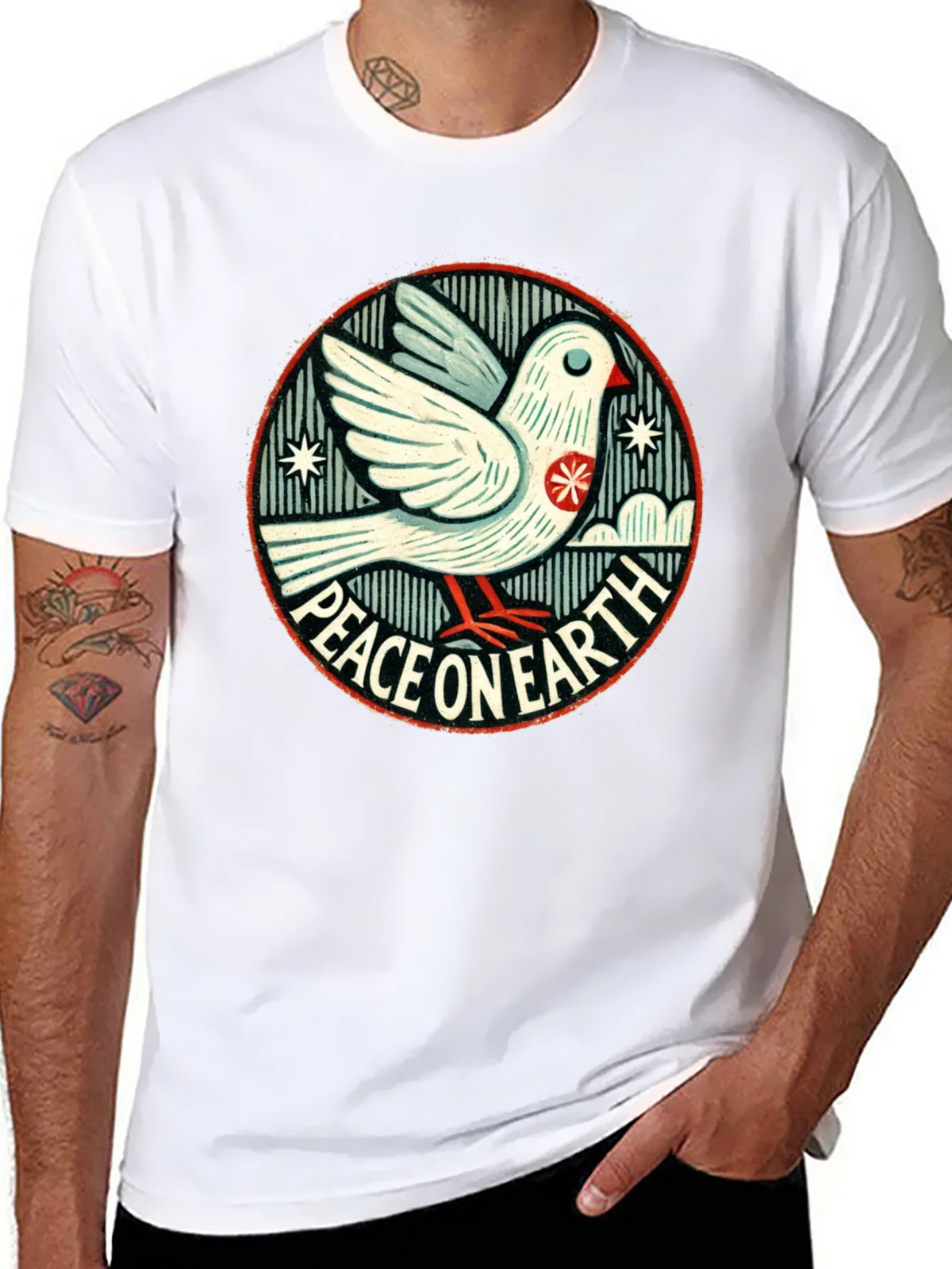 Peace On Earth Graphic Tee - Dove of T-Shirt product image 7
