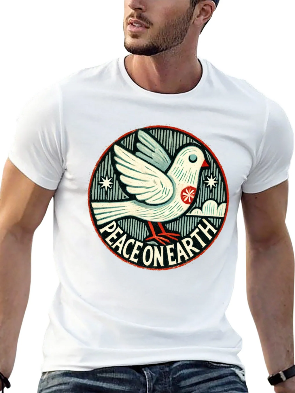 Peace On Earth Graphic Tee - Dove of T-Shirt product image 12