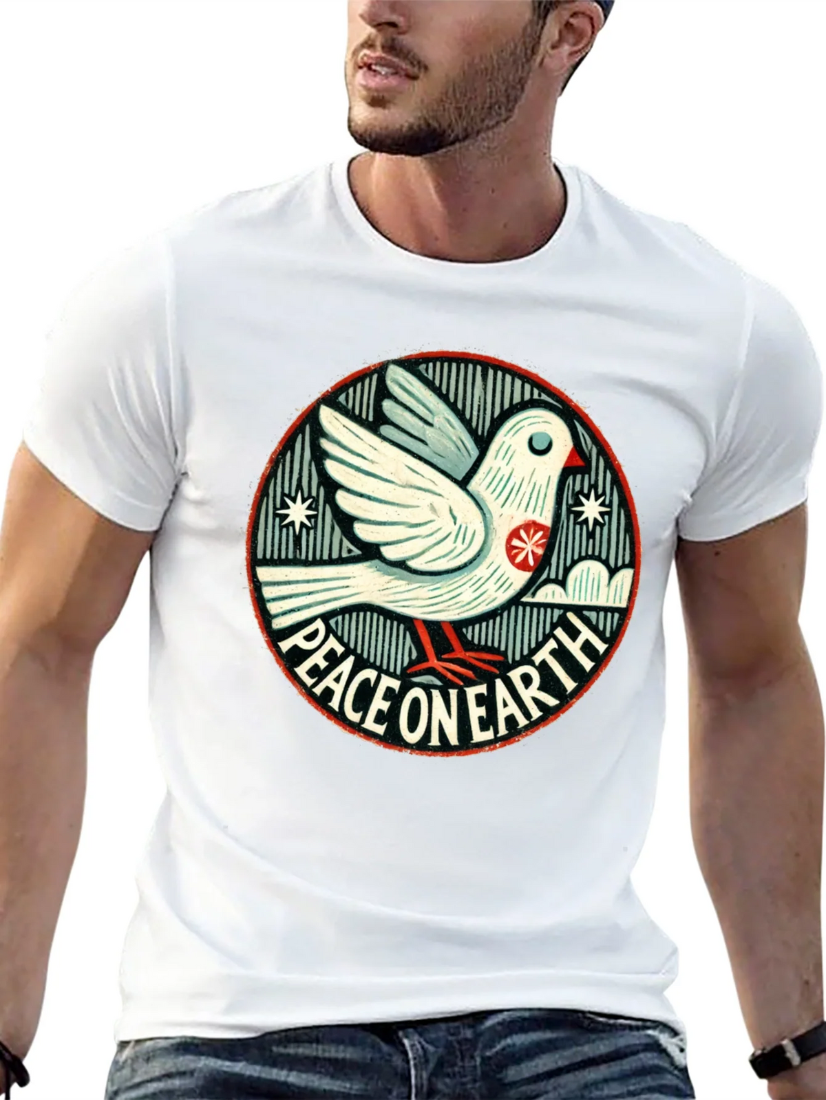 Peace On Earth Graphic Tee - Dove of T-Shirt product image 12