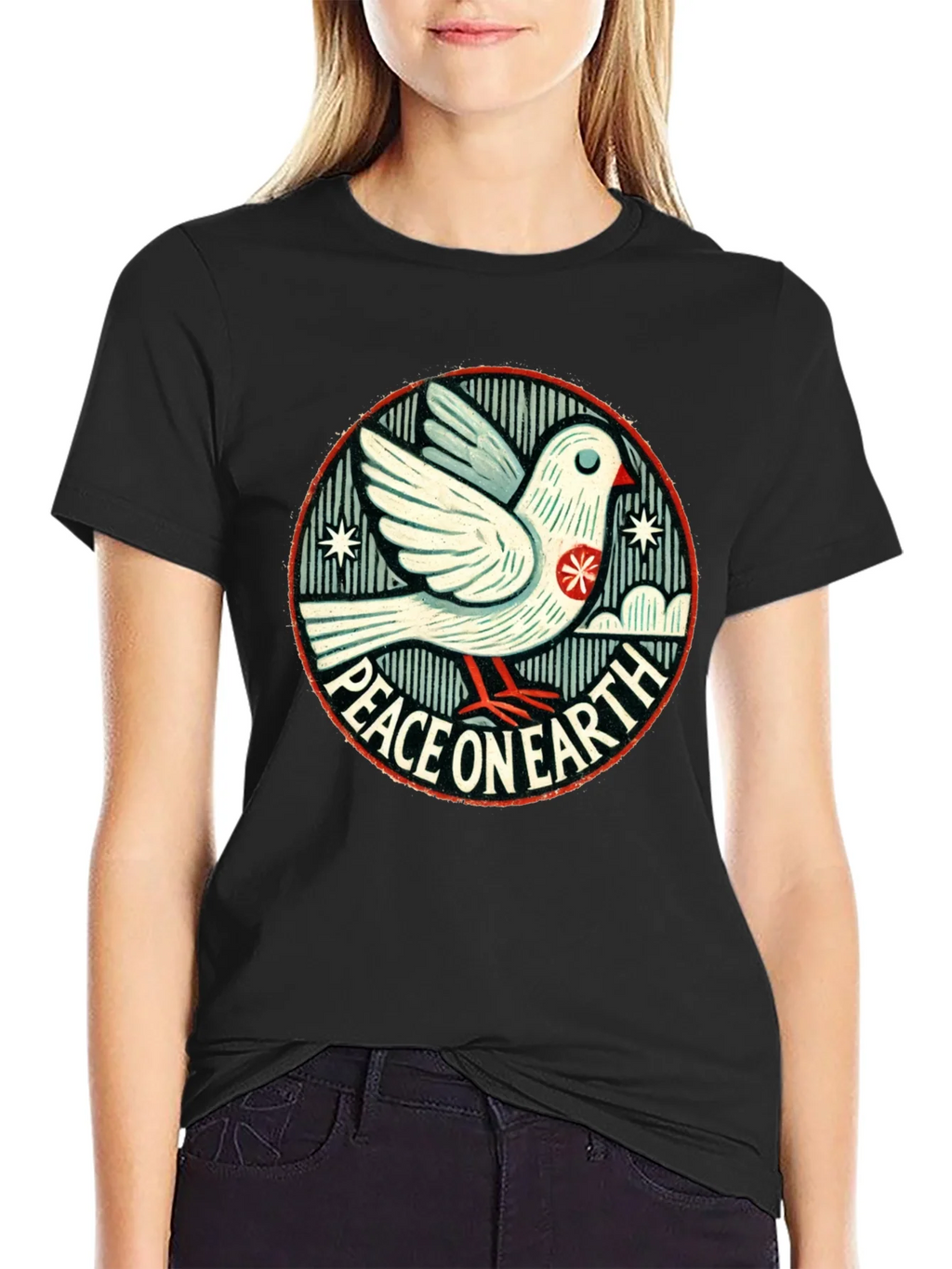 Peace On Earth Graphic Tee - Dove of T-Shirt product image 2