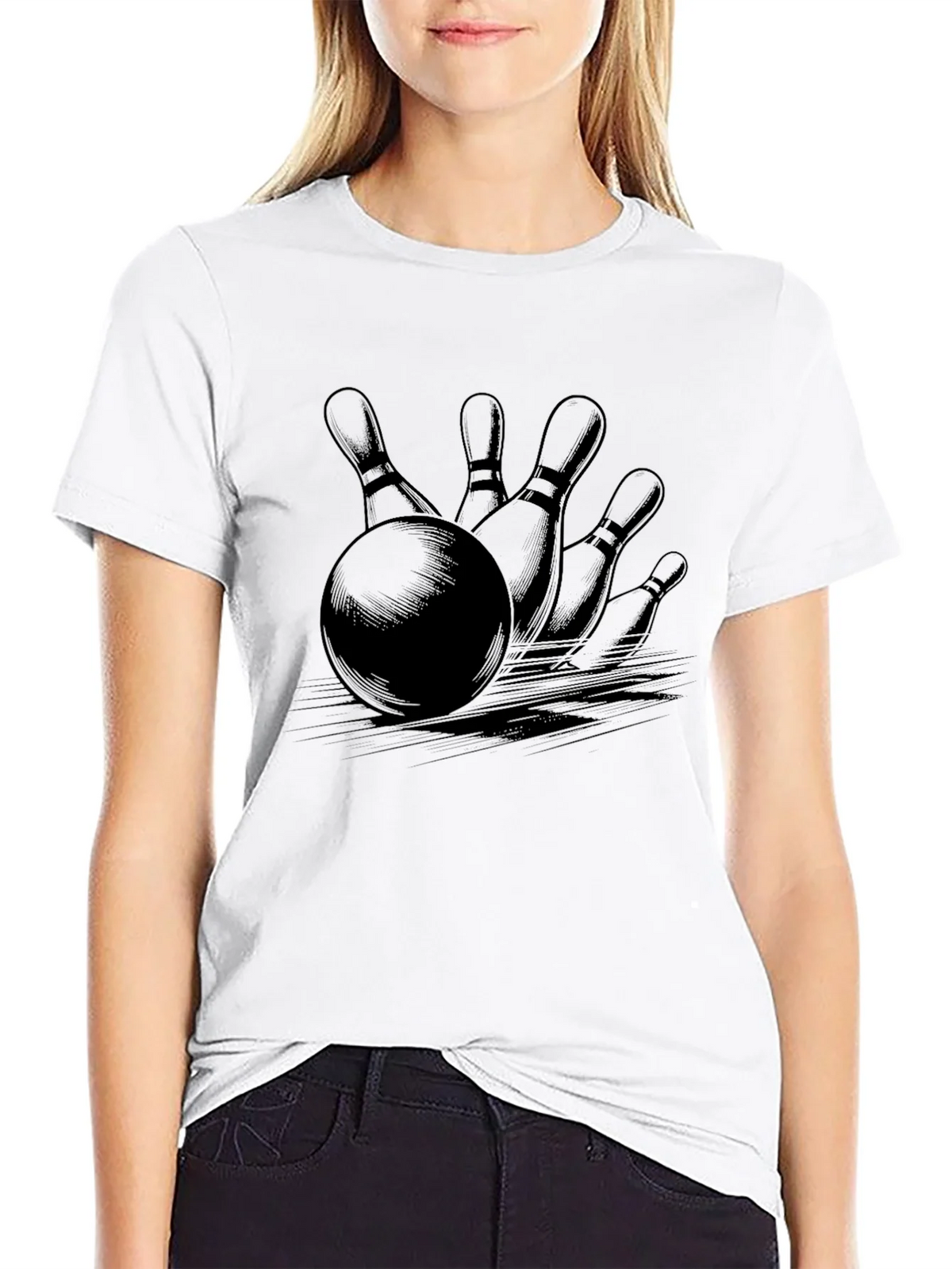 Bowling Strike Graphic Tee - Classic Black product image 8