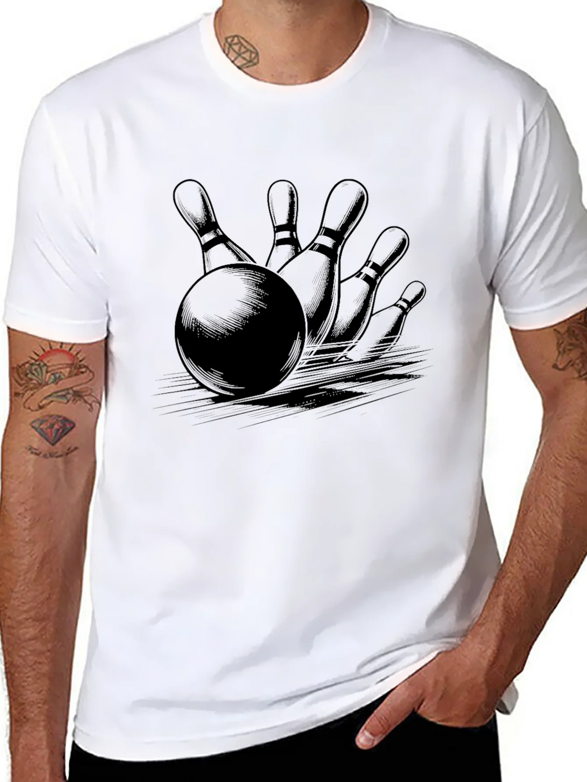 Bowling Strike Graphic Tee - Classic Black product image 7