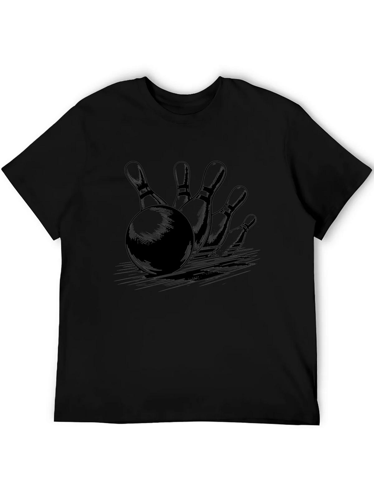 Bowling Strike Graphic Tee - Classic Black product image 5