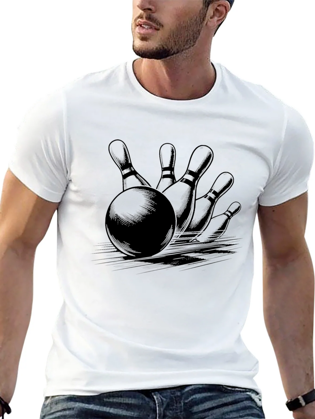 Bowling Strike Graphic Tee - Classic Black product image 12
