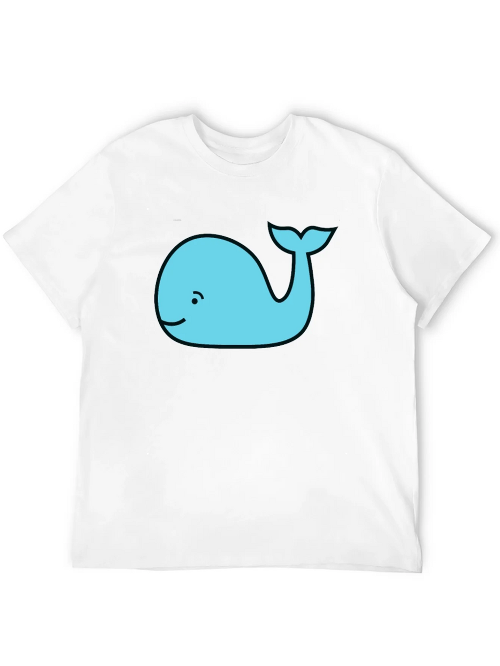 Cute Whale Graphic Tee - Black Cotton T-Shirt product image 11