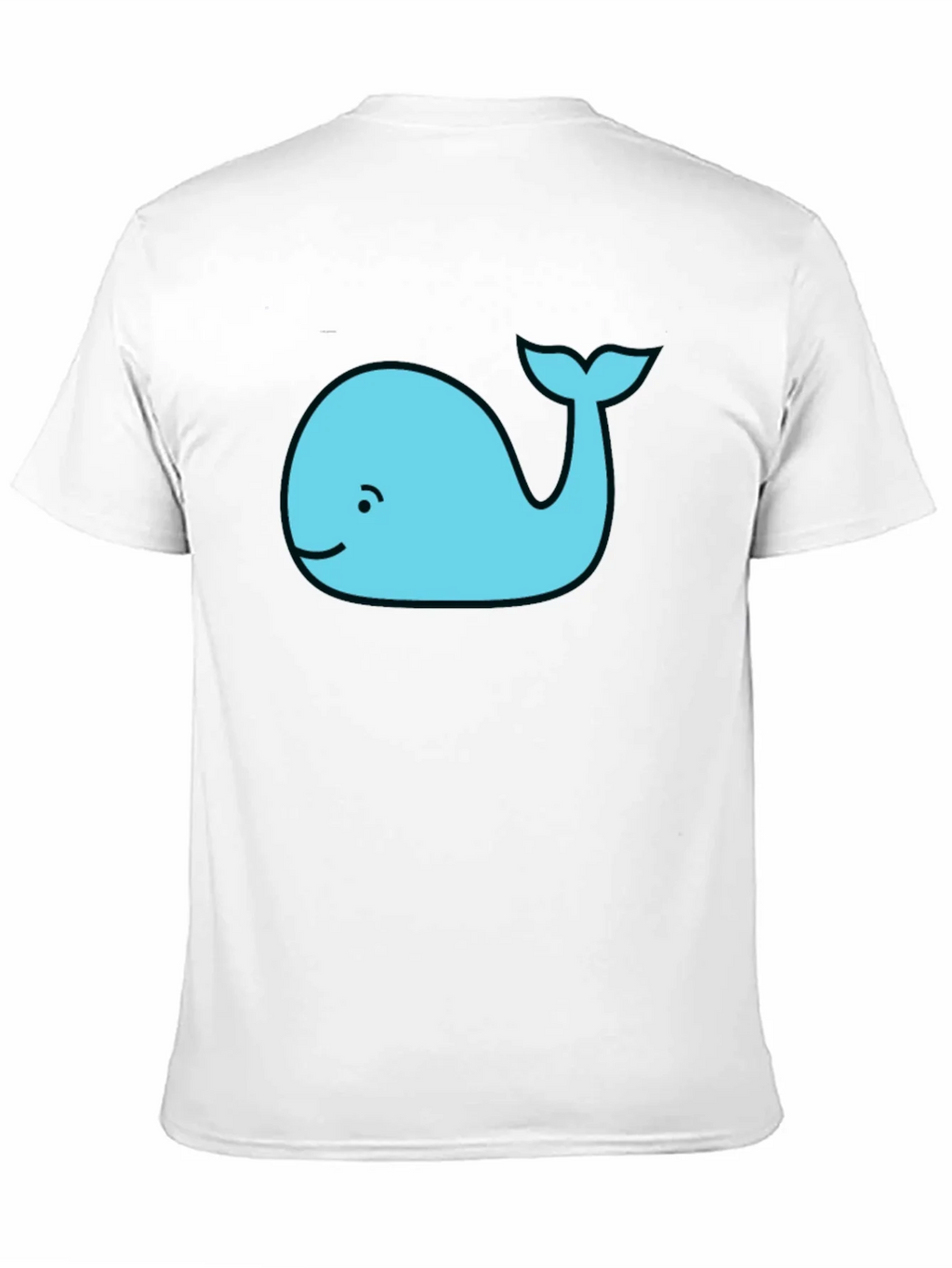 Cute Whale Graphic Tee - Black Cotton T-Shirt product image 10