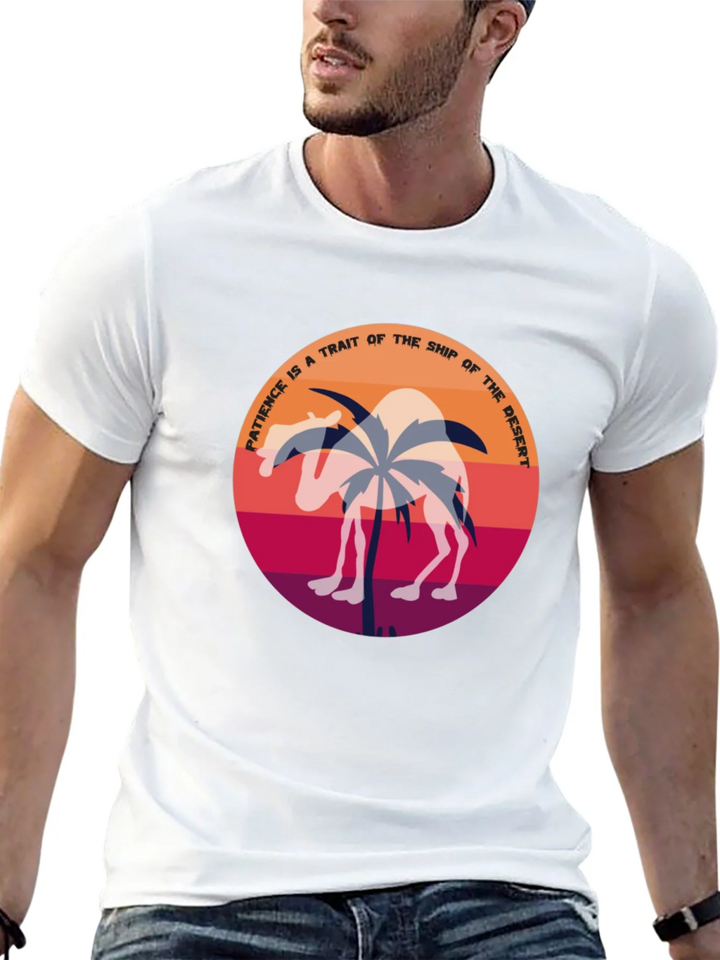 Patience Desert Camel T-Shirt - Unique Graphic Tee product image 12