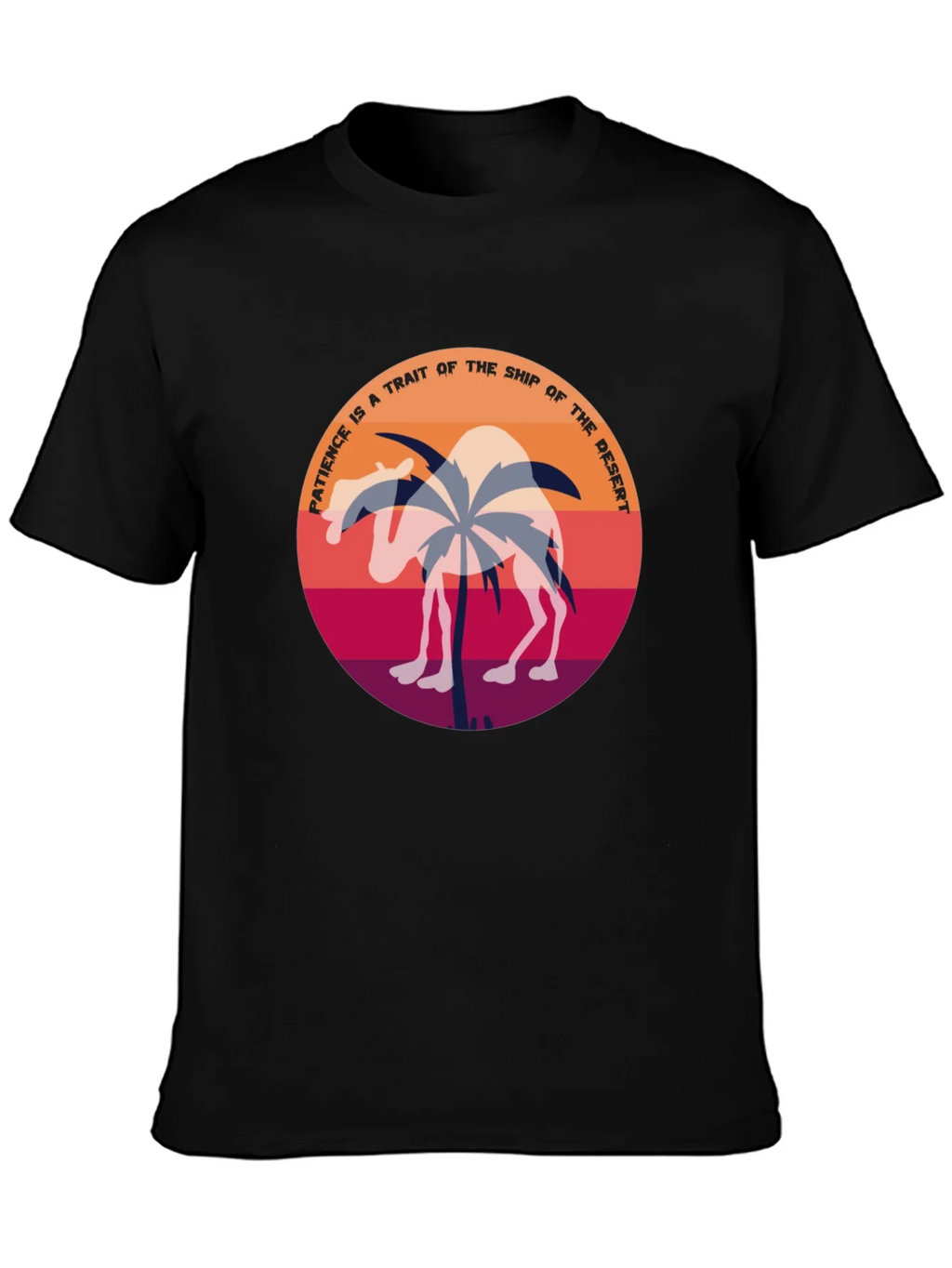Patience Desert Camel T-Shirt - Unique Graphic Tee product image 3