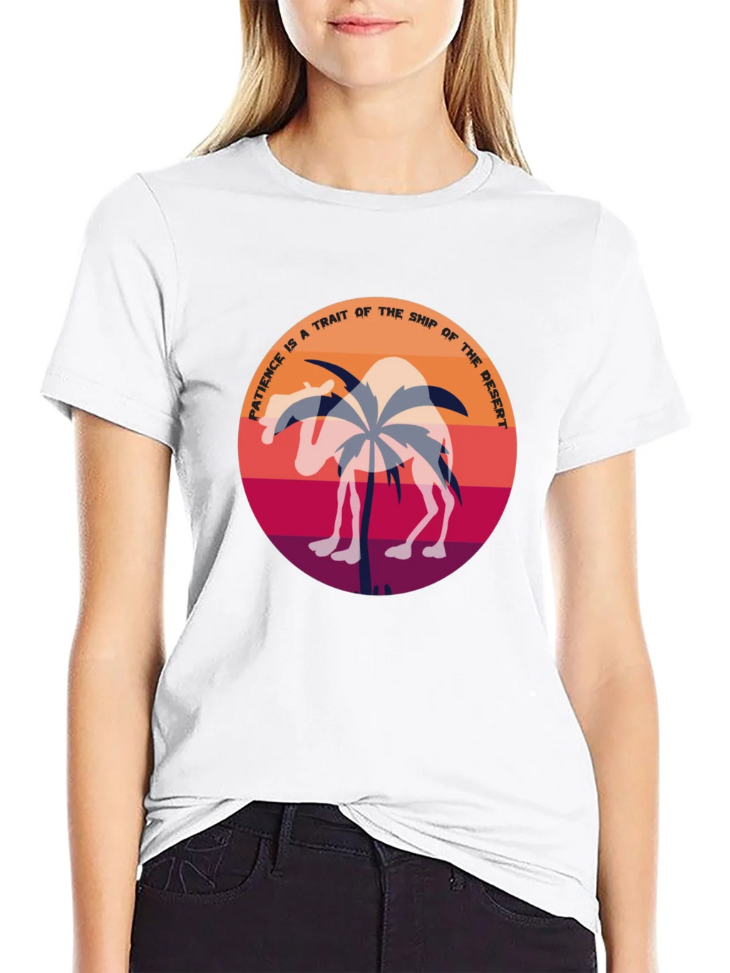 Patience Desert Camel T-Shirt - Unique Graphic Tee product image 8
