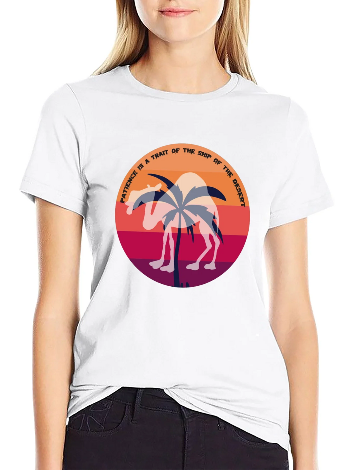 Patience Desert Camel T-Shirt - Unique Graphic Tee product image 8