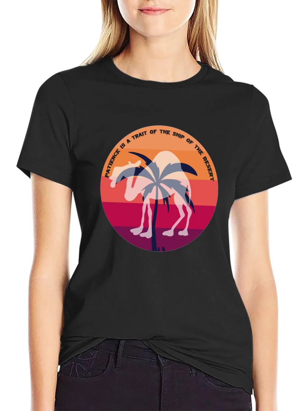 Patience Desert Camel T-Shirt - Unique Graphic Tee product image 2