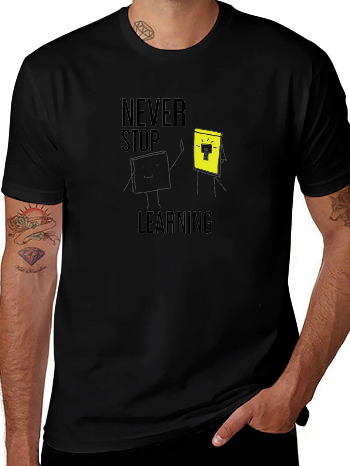Never Stop Learning Graphic Tee - Black product image 1