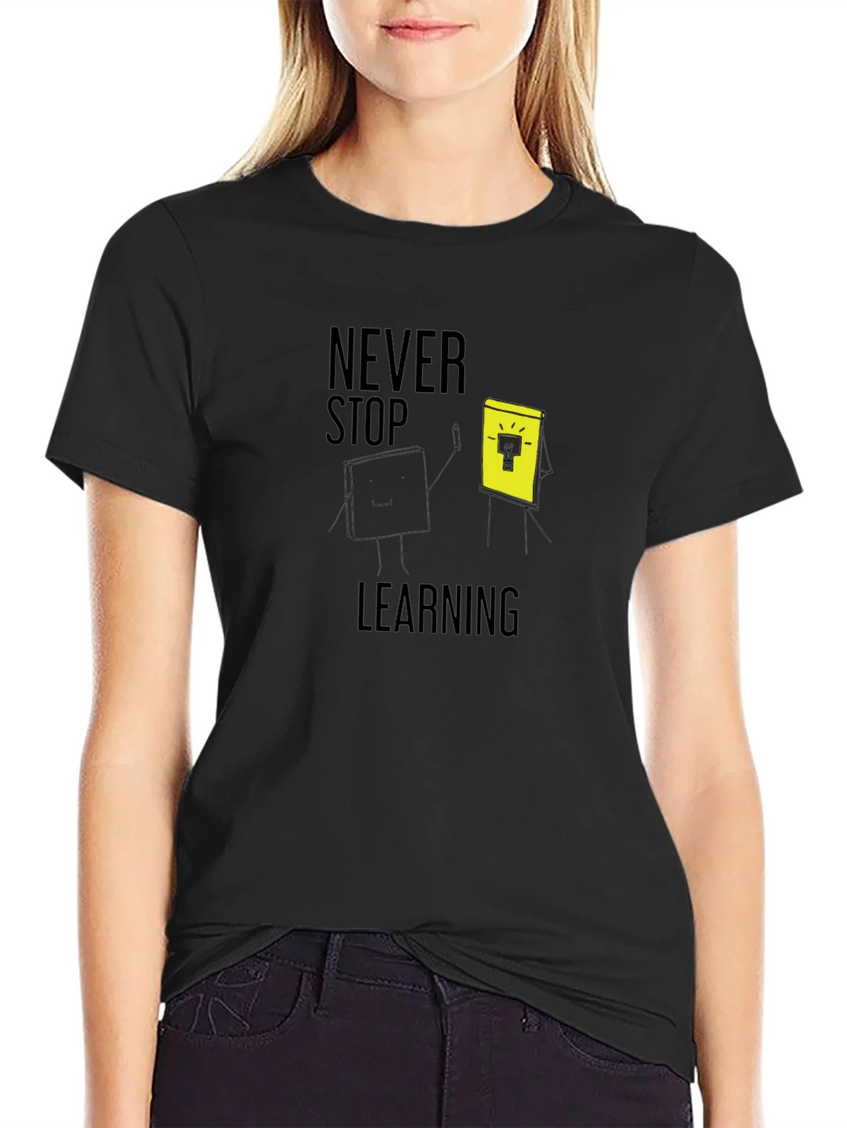 Never Stop Learning Graphic Tee - Black product image 2
