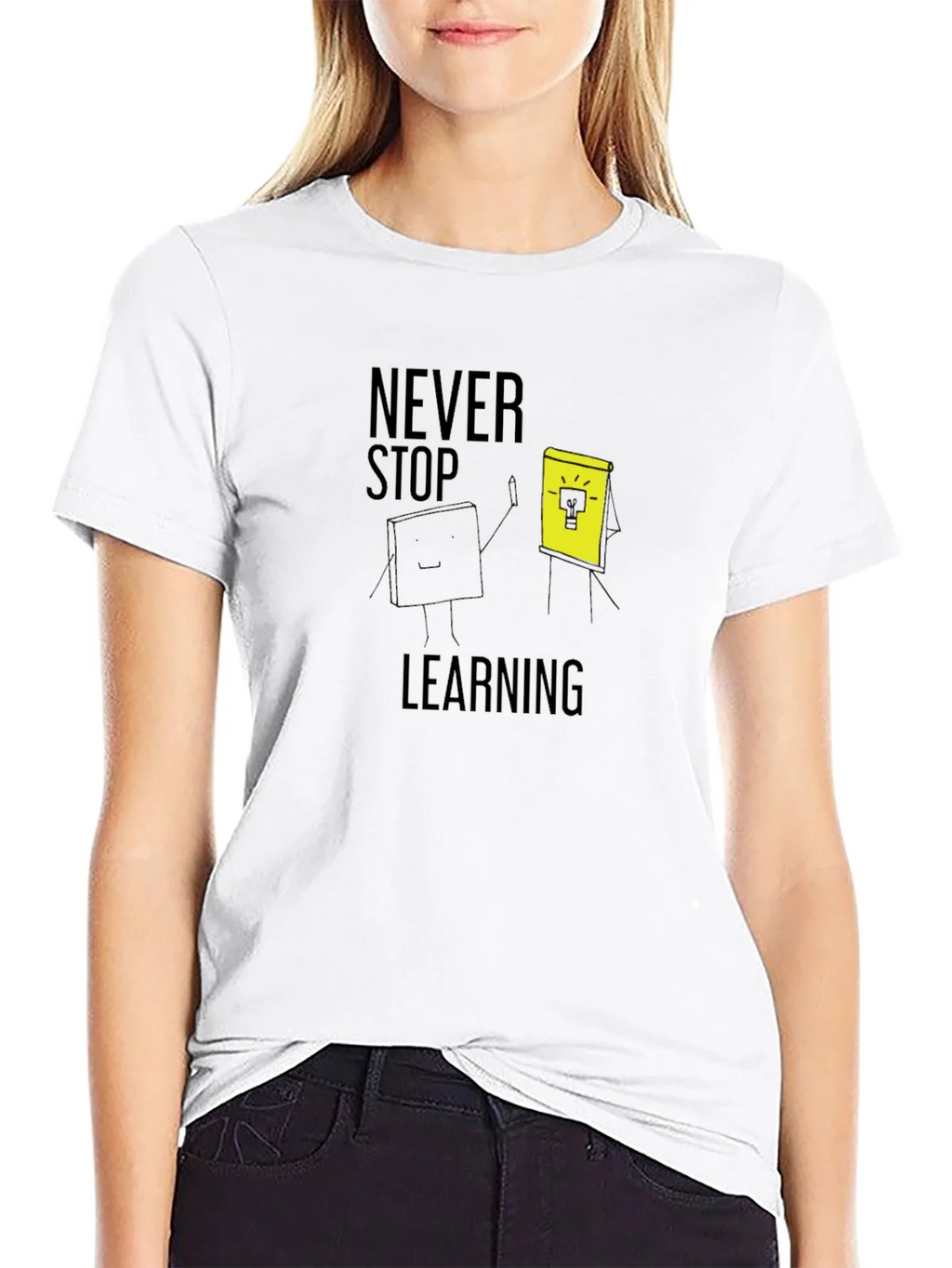 Never Stop Learning Graphic Tee - Black product image 7