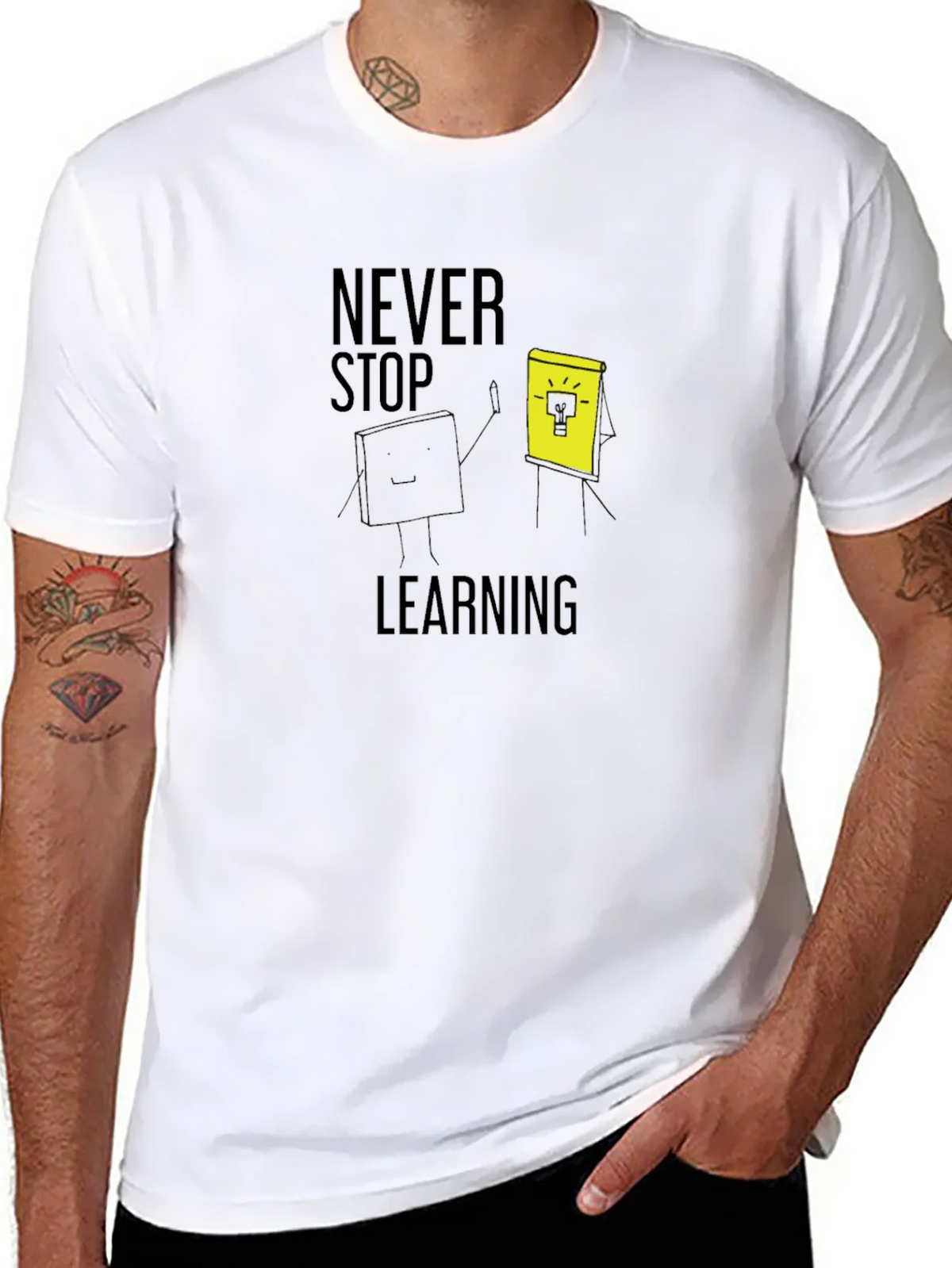 Never Stop Learning Graphic Tee - Black product image 6