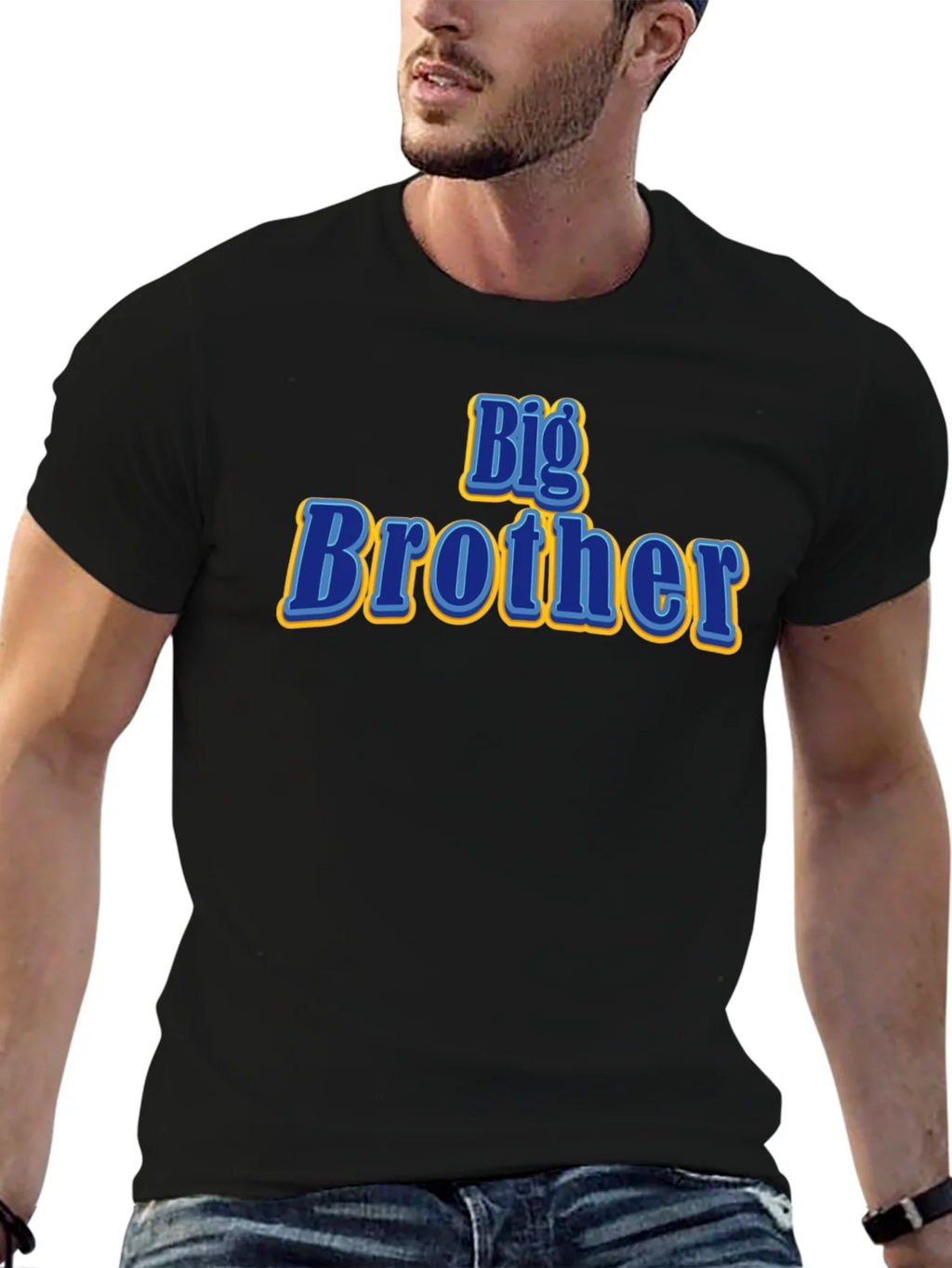 Big Brother Graphic T-Shirt - Black Cotton Tee product image 4