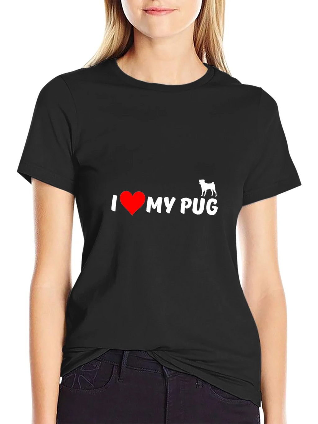 I Heart My Pug T-Shirt - Black product image 2