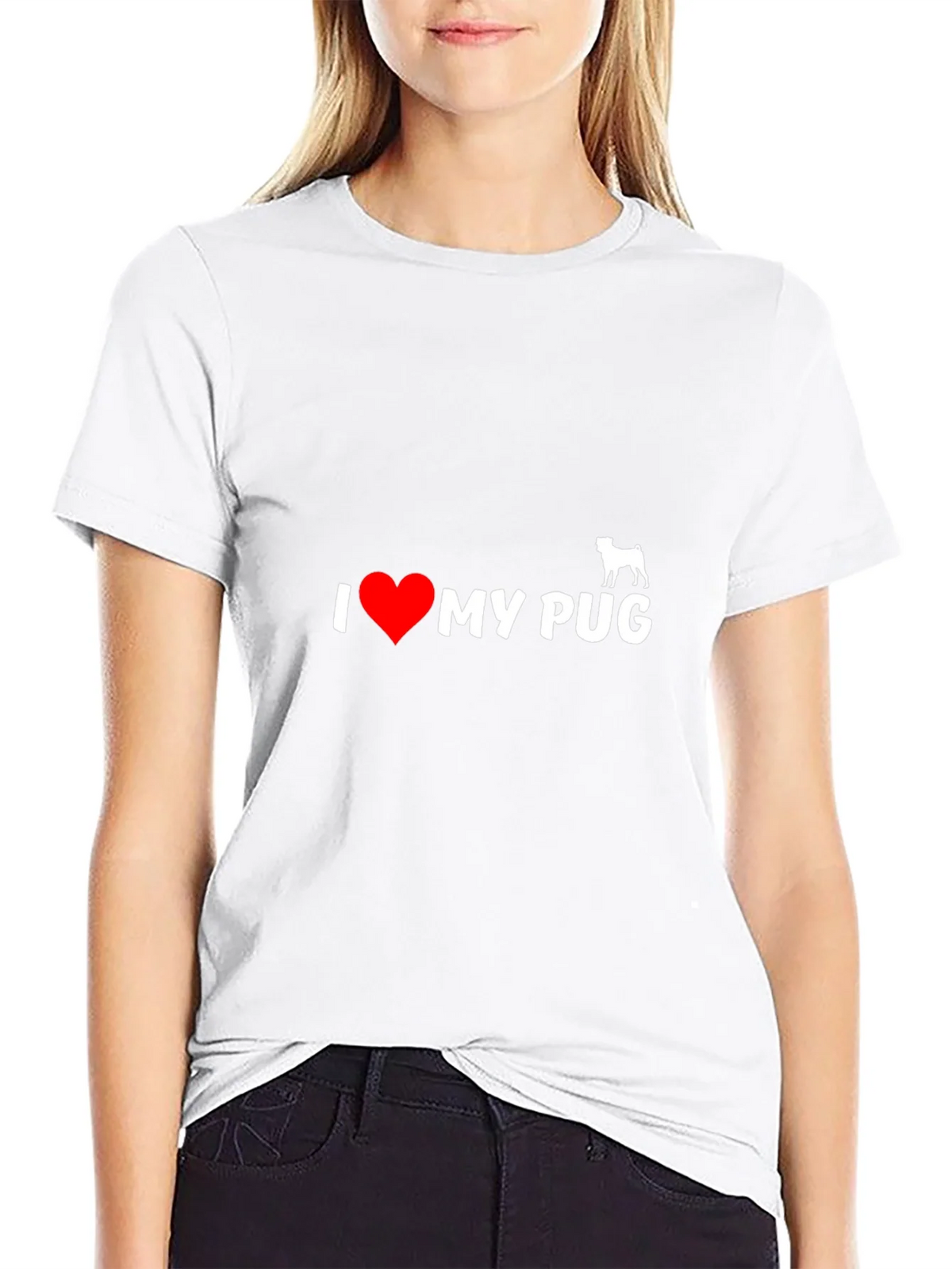 I Heart My Pug T-Shirt - Black product image 8