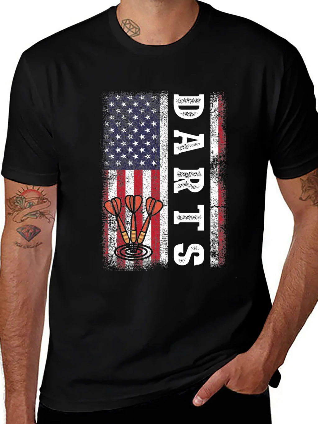 Darts American Flag Patriotic T-Shirt product image 1