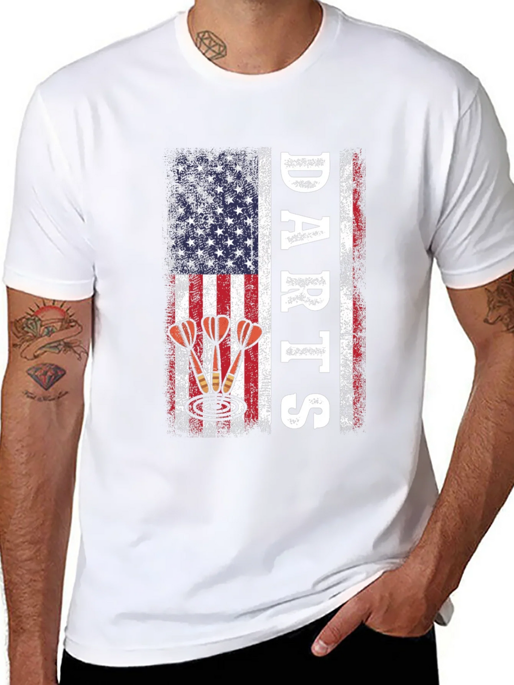 Darts American Flag Patriotic T-Shirt product image 6