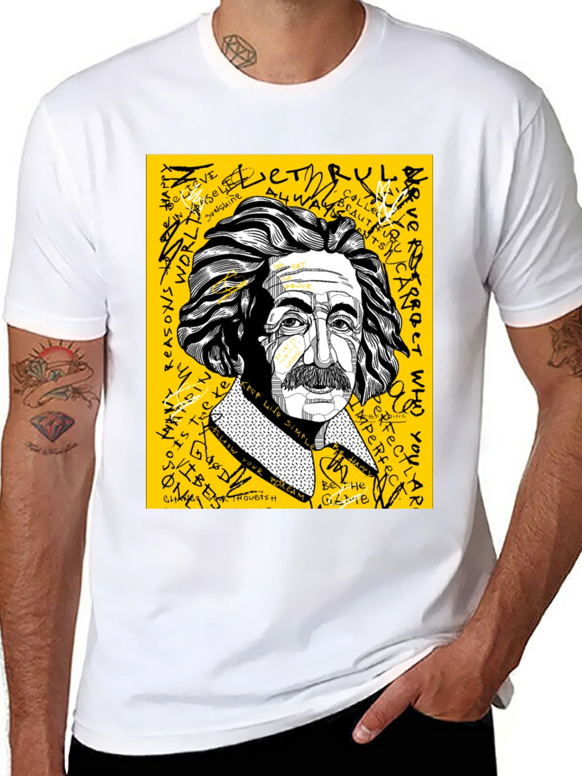 Einstein Graphic Print Mens T-Shirt product image 6