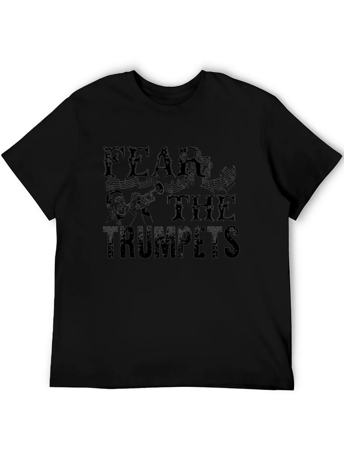 Fear The Trumpets Black T-Shirt Graphic Print product image 5