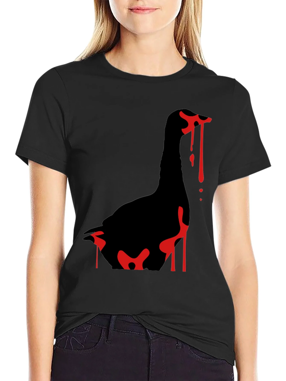 Goose Attack Black T-Shirt product image 2