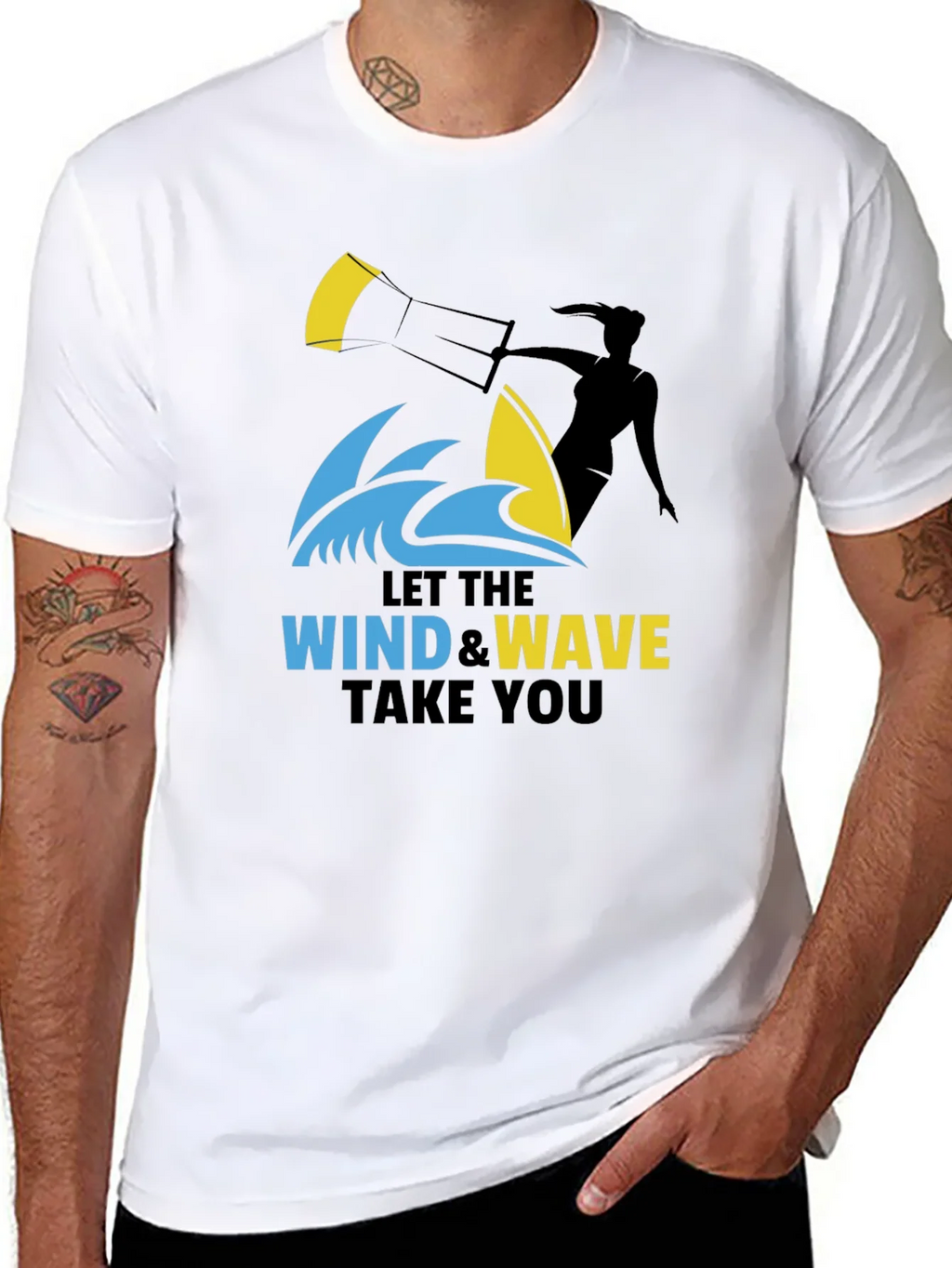 Wind & Wave Graphic T-Shirt: Kitesurfing Adventure Tee product image 6