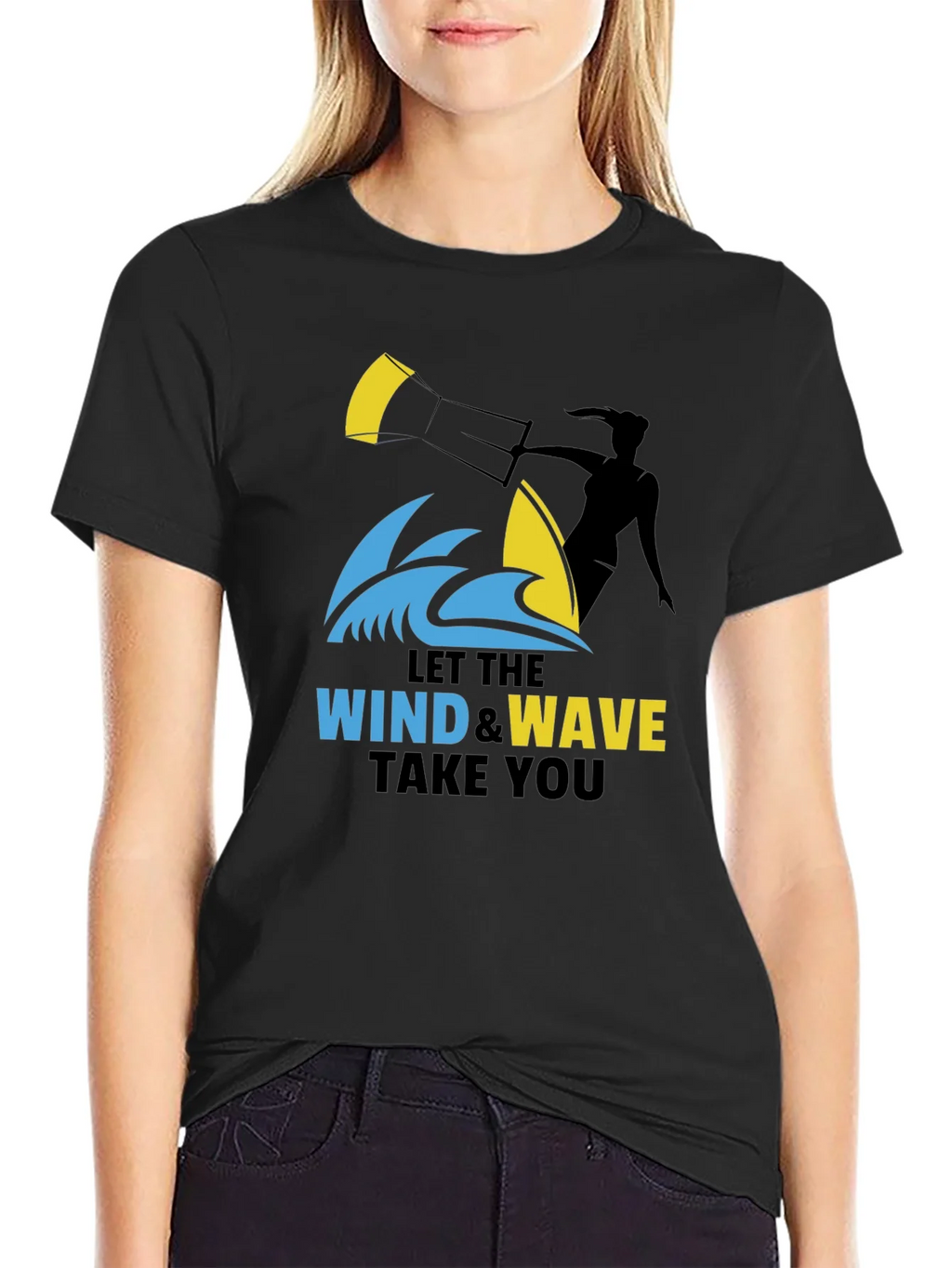 Wind & Wave Graphic T-Shirt: Kitesurfing Adventure Tee product image 2
