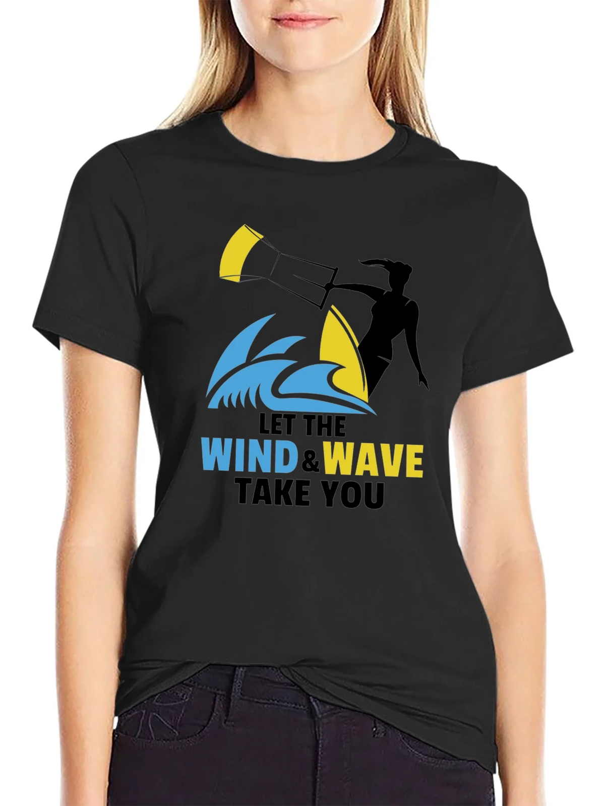 Wind & Wave Graphic T-Shirt: Kitesurfing Adventure Tee product image 2