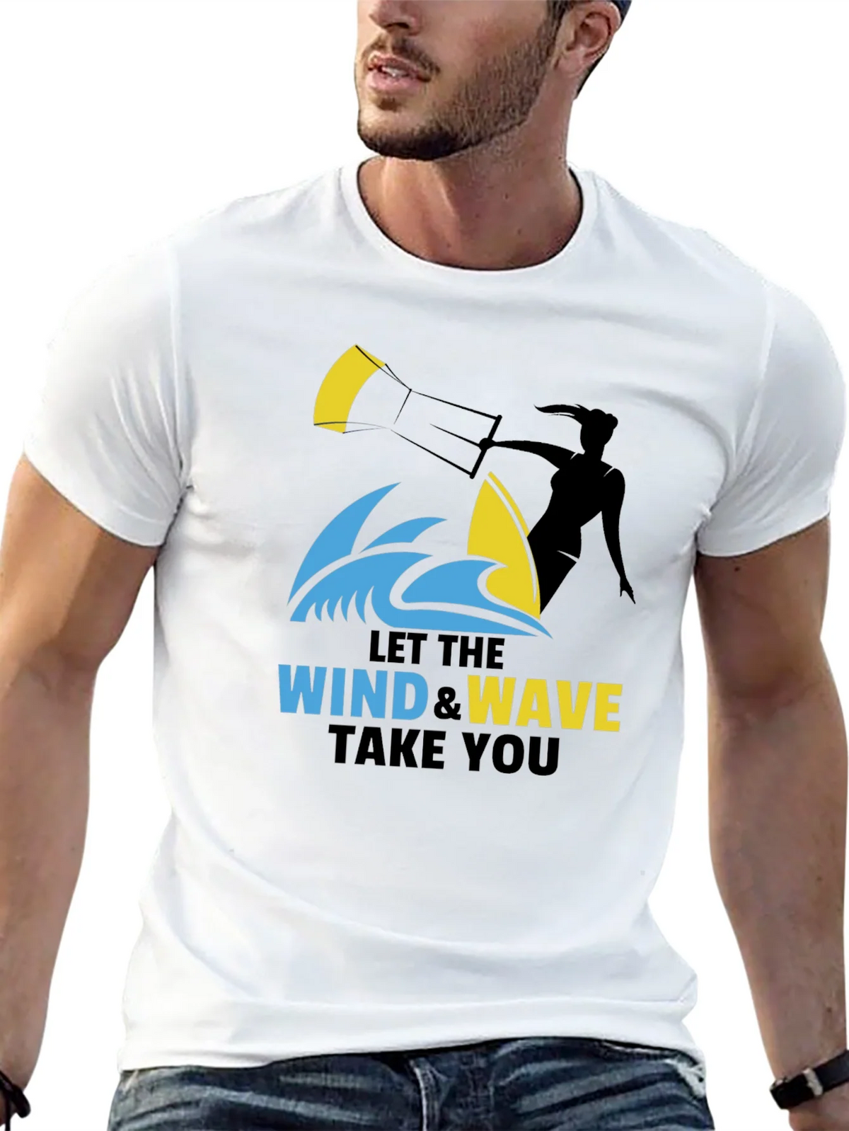 Wind & Wave Graphic T-Shirt: Kitesurfing Adventure Tee product image 10