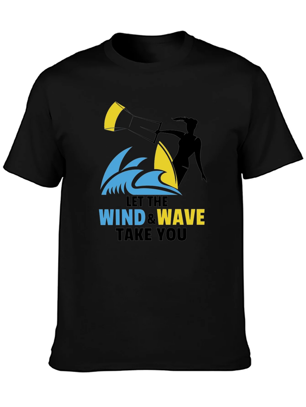 Wind & Wave Graphic T-Shirt: Kitesurfing Adventure Tee product image 3