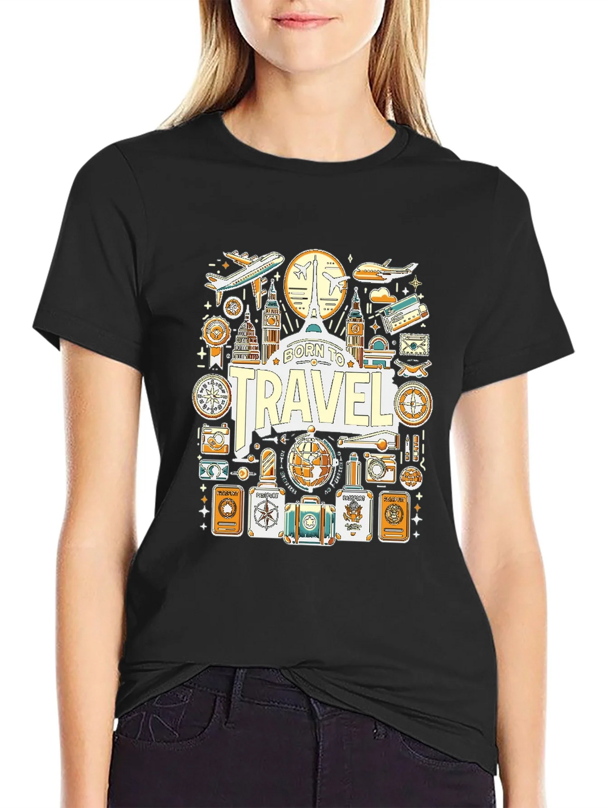 Born to Travel Graphic T-Shirt product image 2