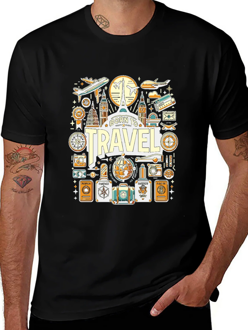 Born to Travel Graphic T-Shirt product image 1