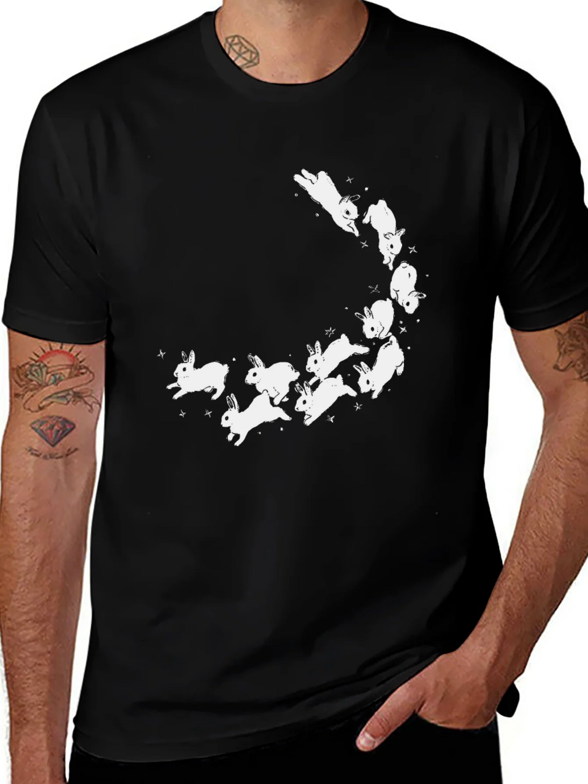 Black Bunny Graphic T-Shirt product image 1