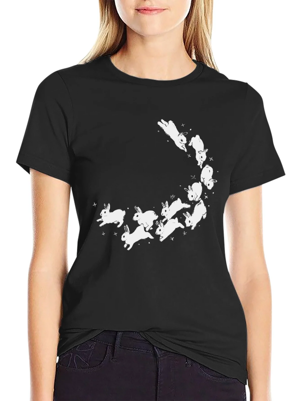Black Bunny Graphic T-Shirt product image 2