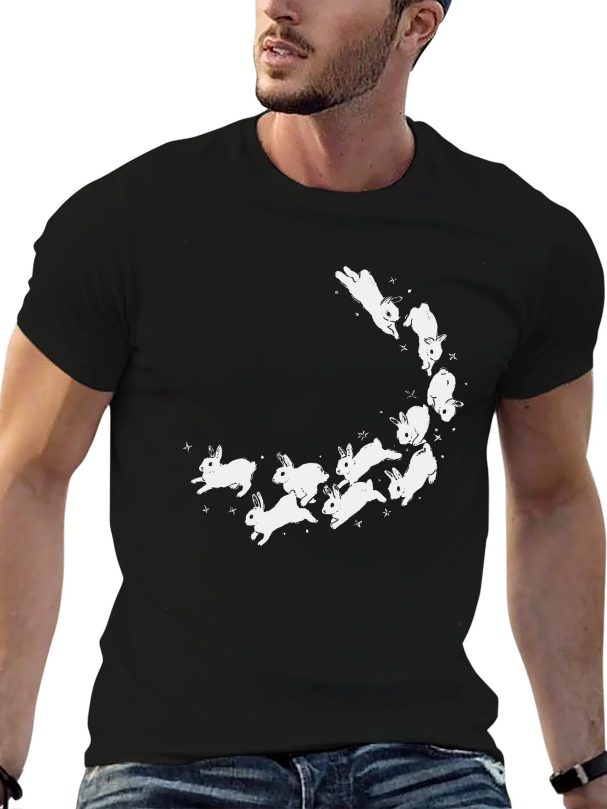 Black Bunny Graphic T-Shirt product image 6