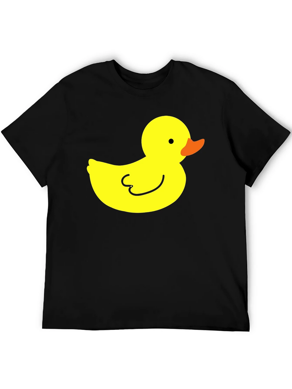 Black T-Shirt with Yellow Duck Graphic product image 5