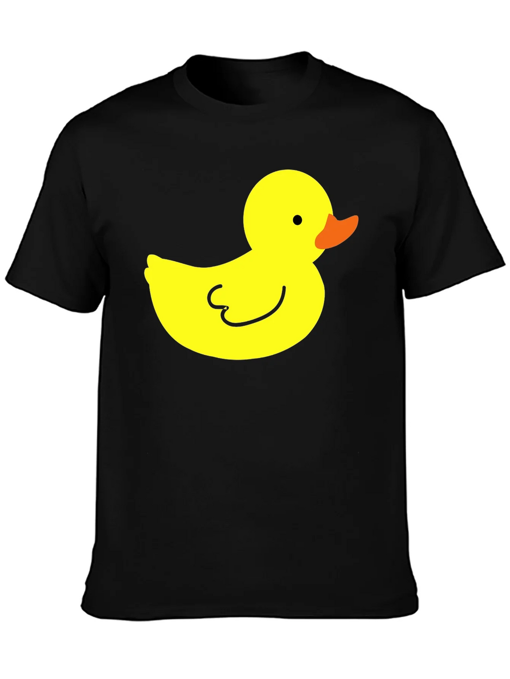 Black T-Shirt with Yellow Duck Graphic product image 3