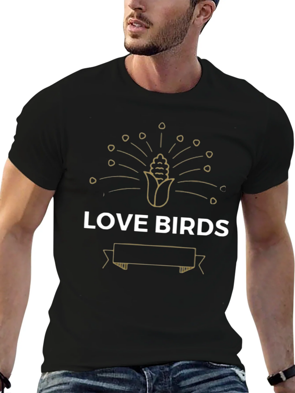Love Birds Graphic Tee - Unique Peacock Corn Design product image 6