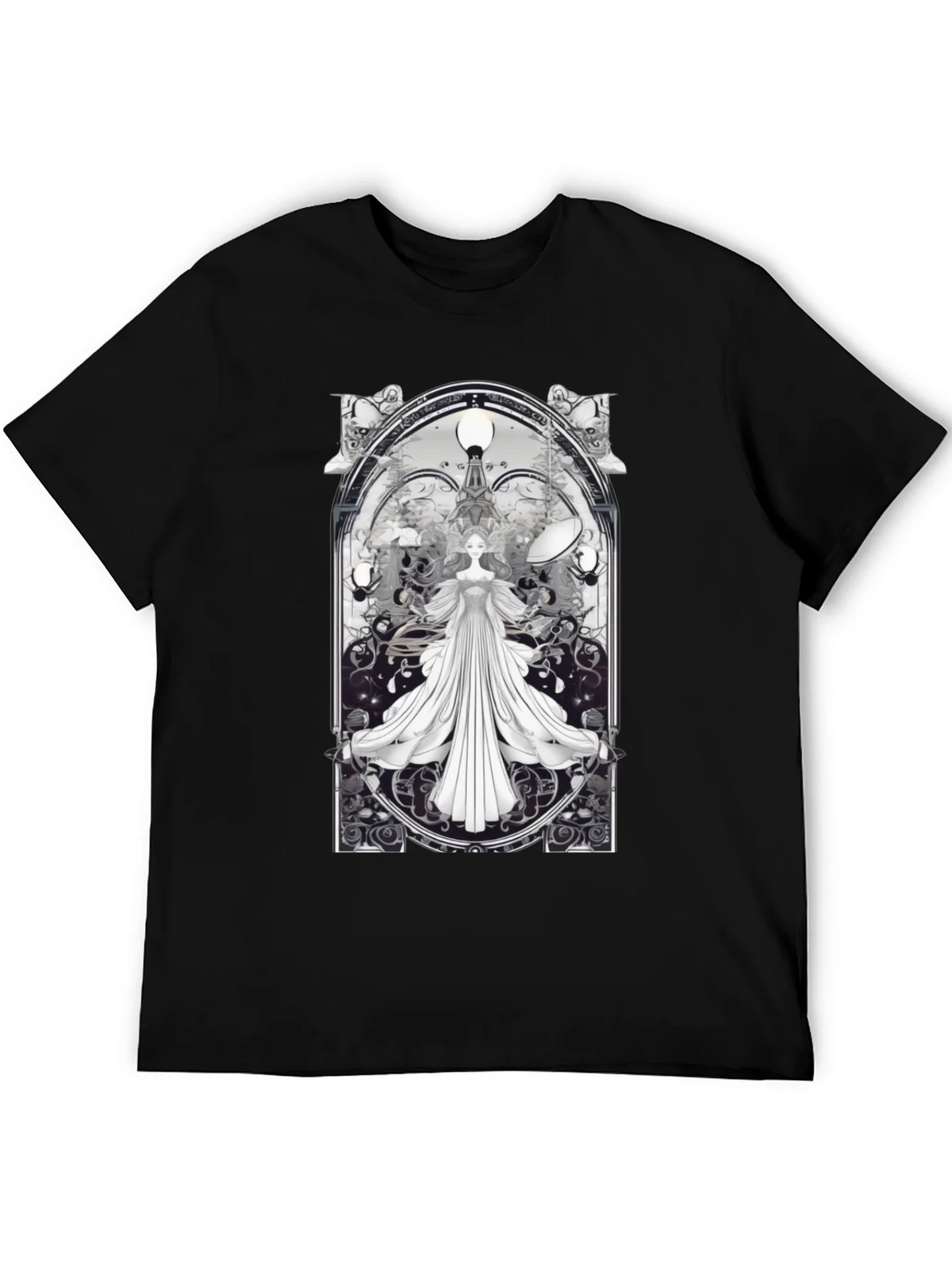 Art Nouveau Angel T-Shirt - Unique Gothic Design product image 5