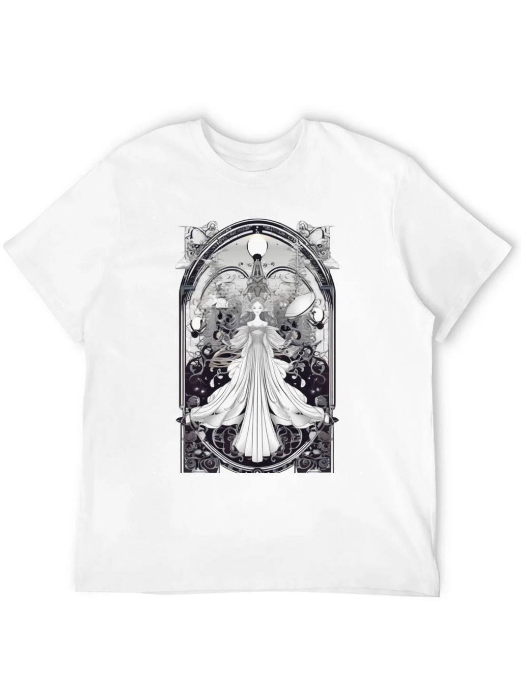 Art Nouveau Angel T-Shirt - Unique Gothic Design product image 10