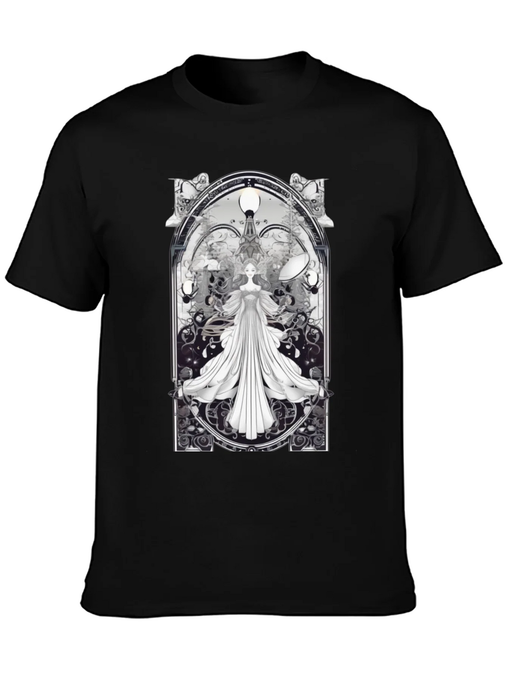 Art Nouveau Angel T-Shirt - Unique Gothic Design product image 3
