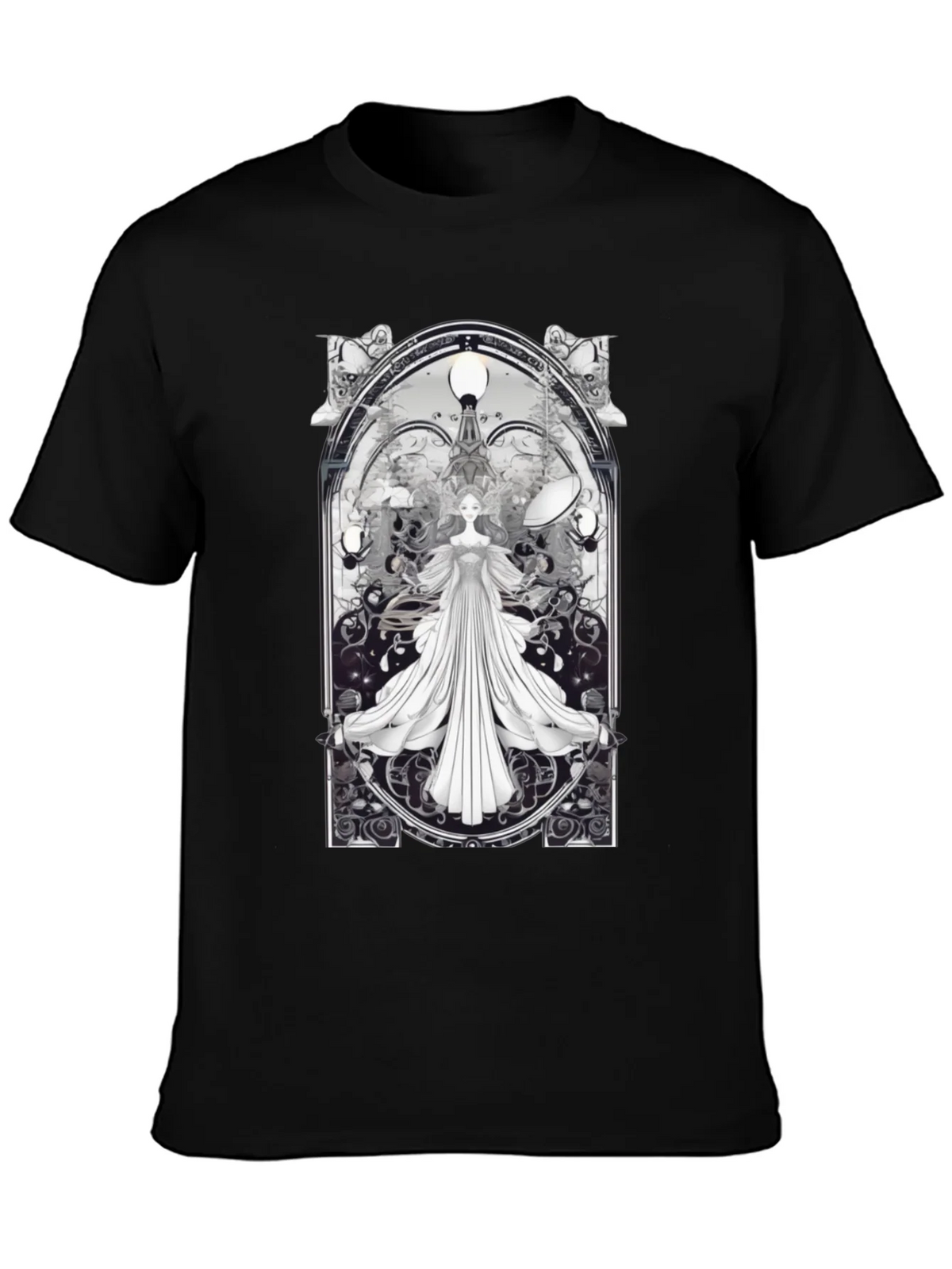 Art Nouveau Angel T-Shirt - Unique Gothic Design product image 3